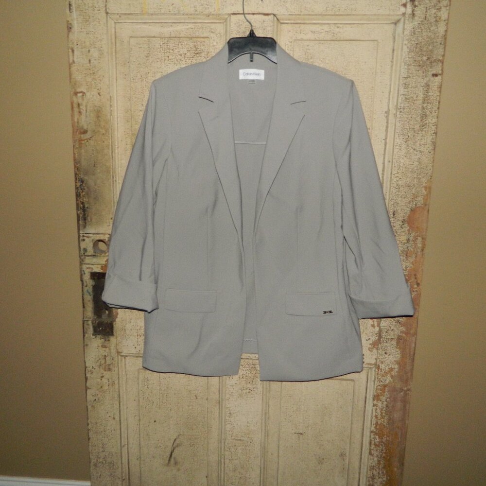 Calvin Klein Roll Sleeve Career Blazer Size 20W Gray (KK-12)